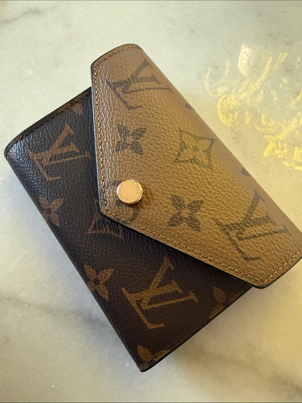 Louis Vuitton Two-Tone Brown Monogram Card & Key Holder